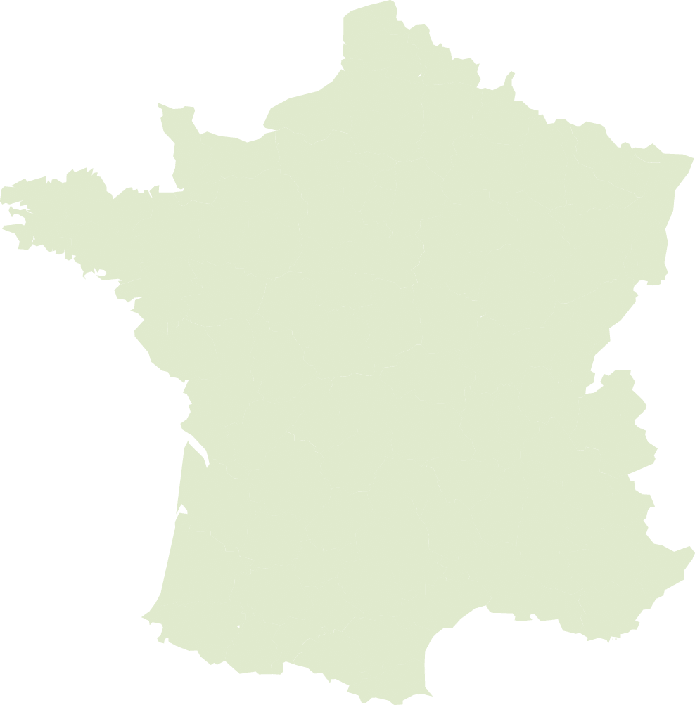 Carte de France des villes desservies par NPS